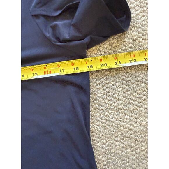 MICHAEL Michael Kors Women’s Navy Chain-Neck Flutter Sleeve Top (P/M) - Picture 7 of 8